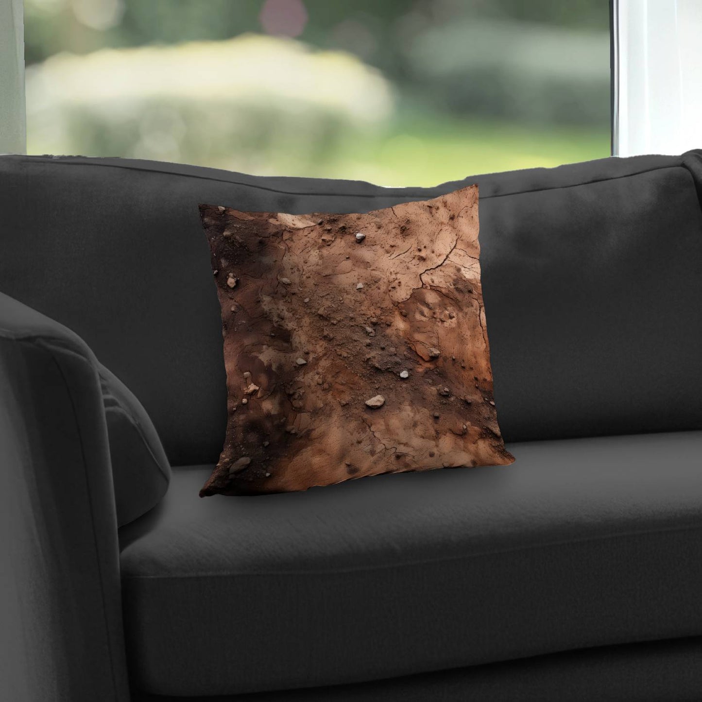 Mud and stones - Throw pillow - Print on demand