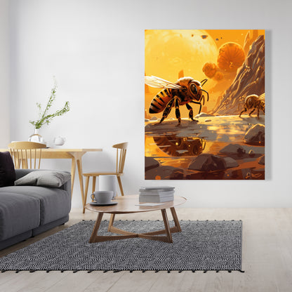 Bee world - 32"x32" Canvas