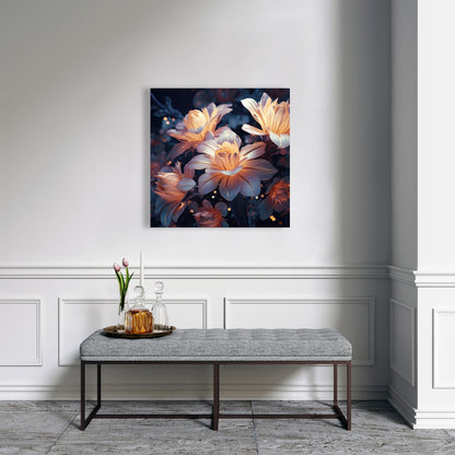 Pixie Flowers - White Canvas Home Decor for Elegant Spaces