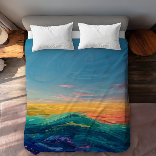 Watercolors Green Duvet Cover | Stylish Decor Essentials