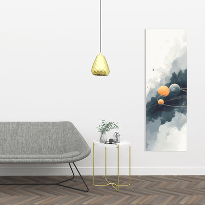 Circle of Planets - White Canvas Home Decor Wall Art