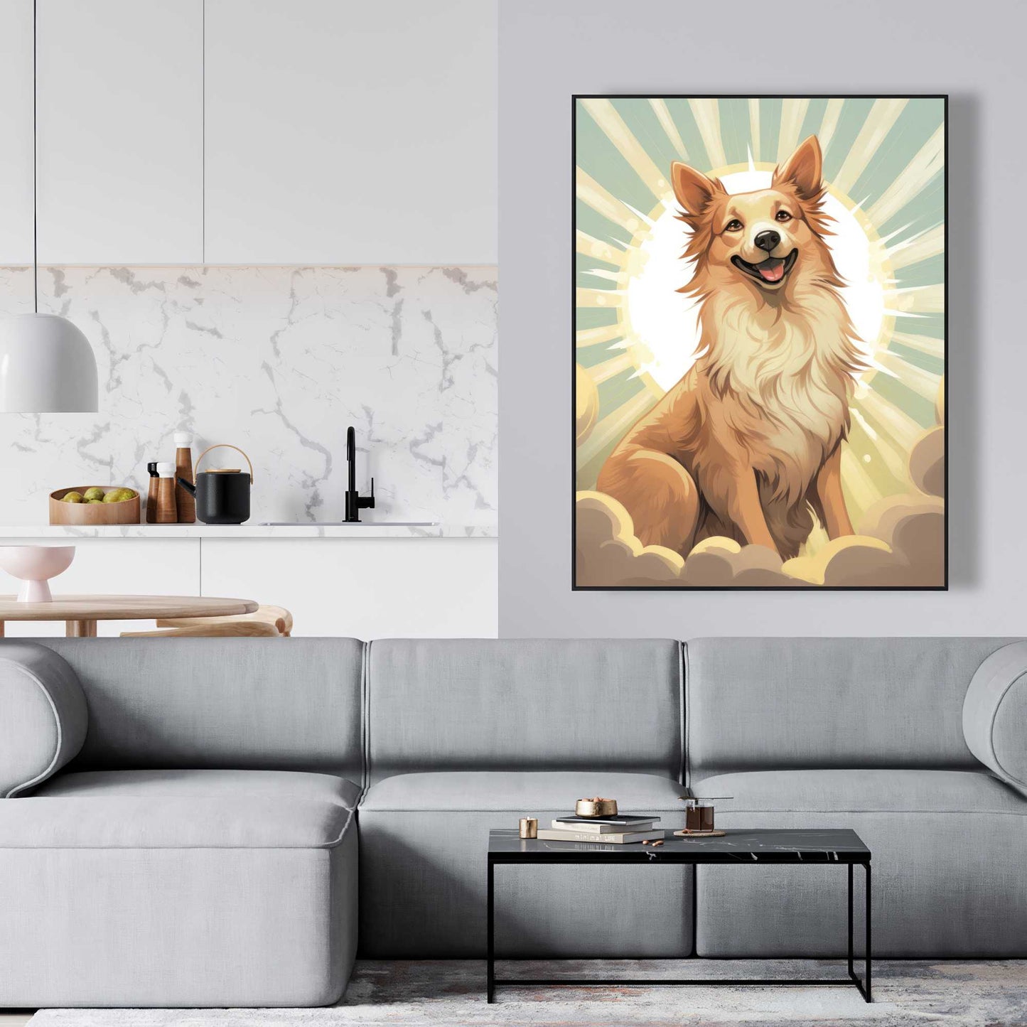 Who's a good boy - White Framed Canvas for Home Decor