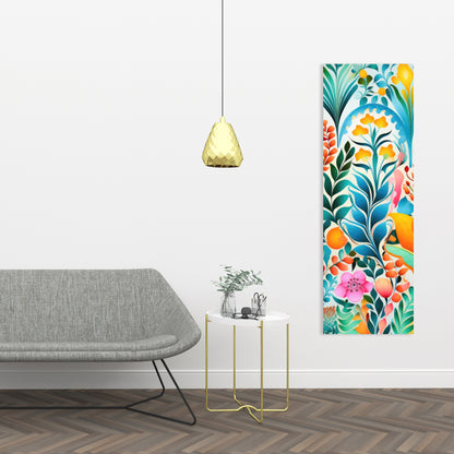 Flowing Flowers - Green Canvas for Elegant Home Decor
