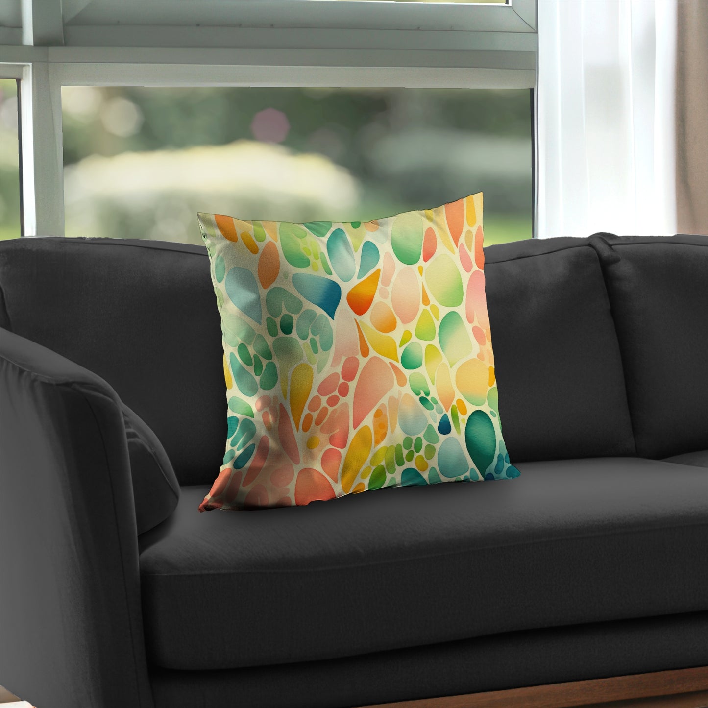Organic Fruits Green Poly Twill Throw Pillow Insert | Home Decor