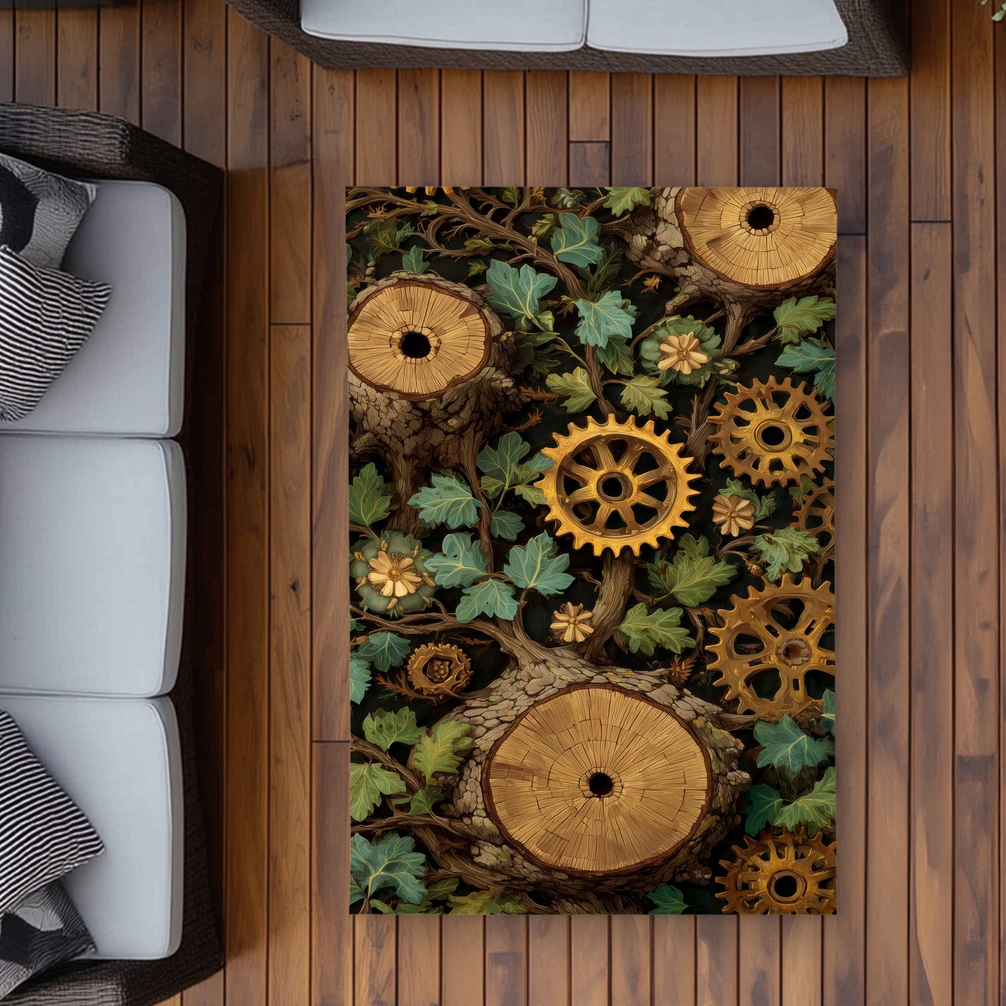 Tapis d'extérieur Hiding Gears - Une solution élégante pour la décoration intérieure