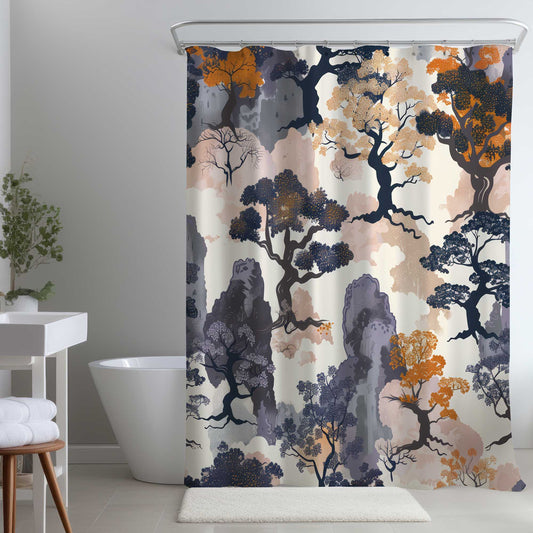 Rideau de douche sans vide | Rideau de décoration d'intérieur élégant
