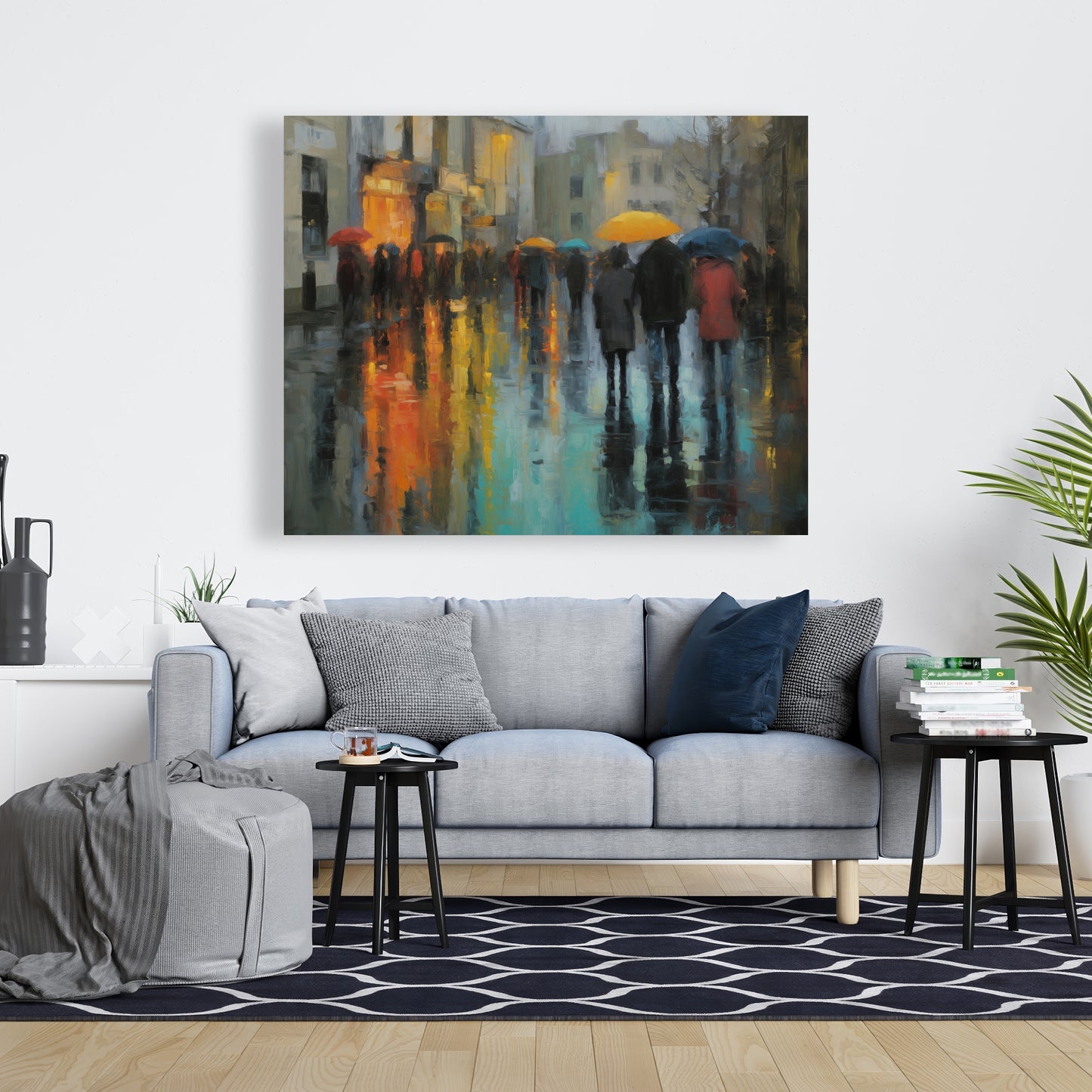 Rainy Day Yellow Canvas - Brighten Your Home Decor Today