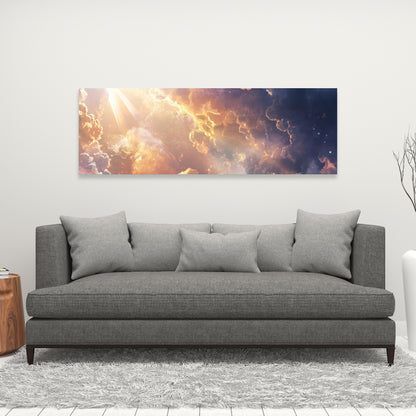 Piercing Light - Blue Canvas Art | Modern Design