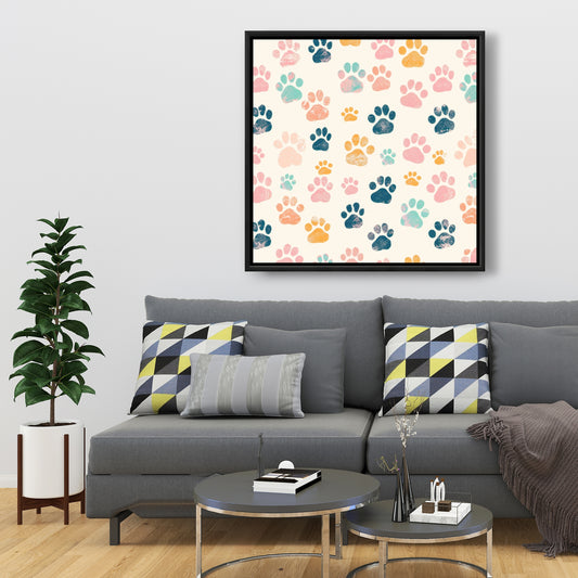 Cute paws - 36"x36" Framed canvas