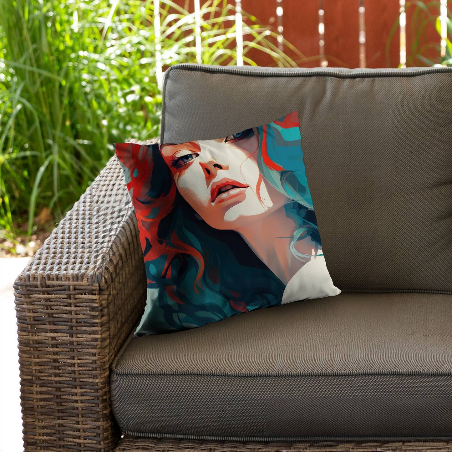 Dangerous lips - Throw pillow - Print on demand