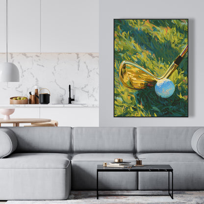 Golden club - 24"x24" Framed canvas