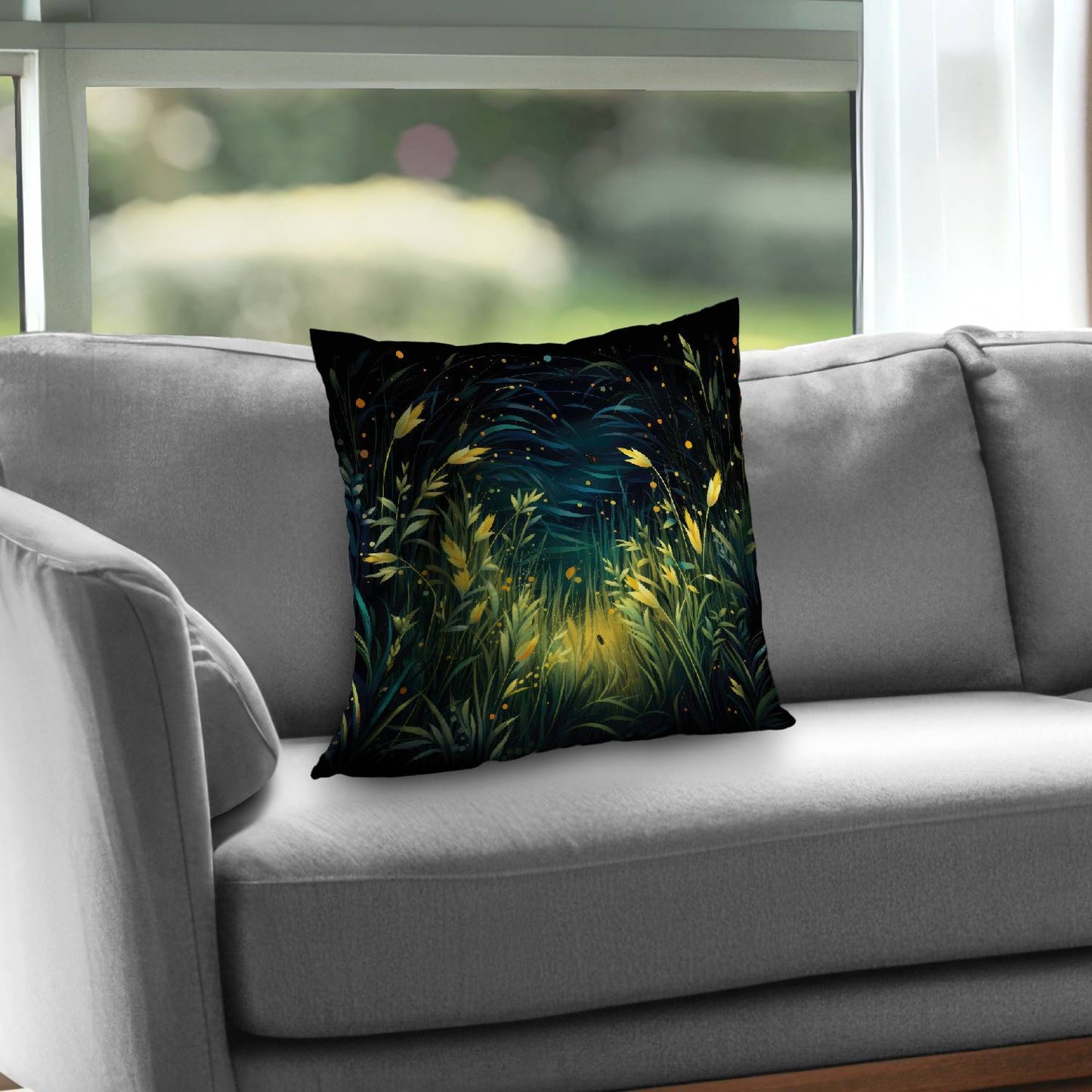 Lit plains - Throw pillow - Print on demand