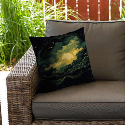 Cloudy Star Yellow Poly Twill Throw Pillow Insert | Home Decor
