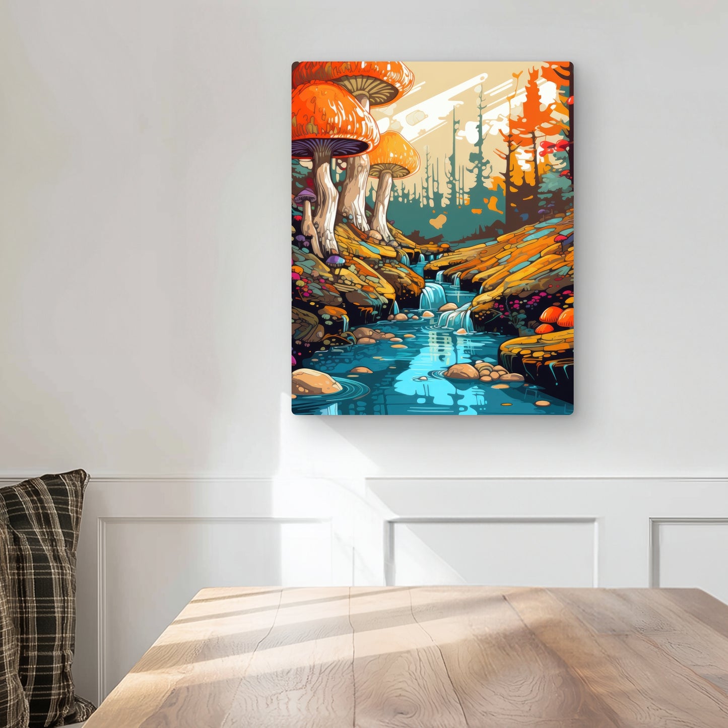 Wisdom Inbound - Red Metal Print for Home Decor | Unique Art