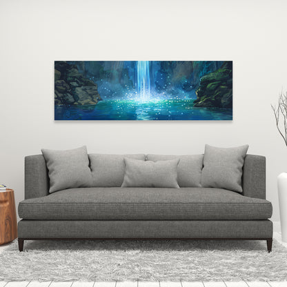 Waterfall Gray Canvas Art for Elegant Decor | Modern Design