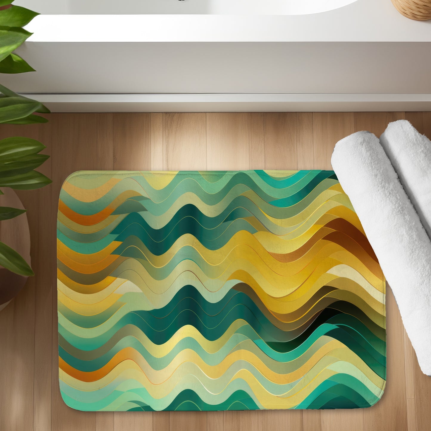 Rich by design - Gold Bath Mat for Elegant Home Decor