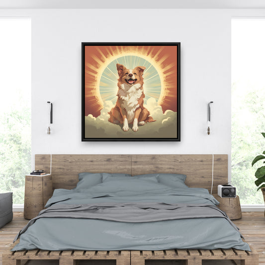 Pats and smiles - 36"x36" Framed canvas