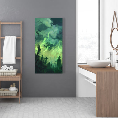 Reaching Hell - Black Canvas Home Decor Art for Modern Spaces