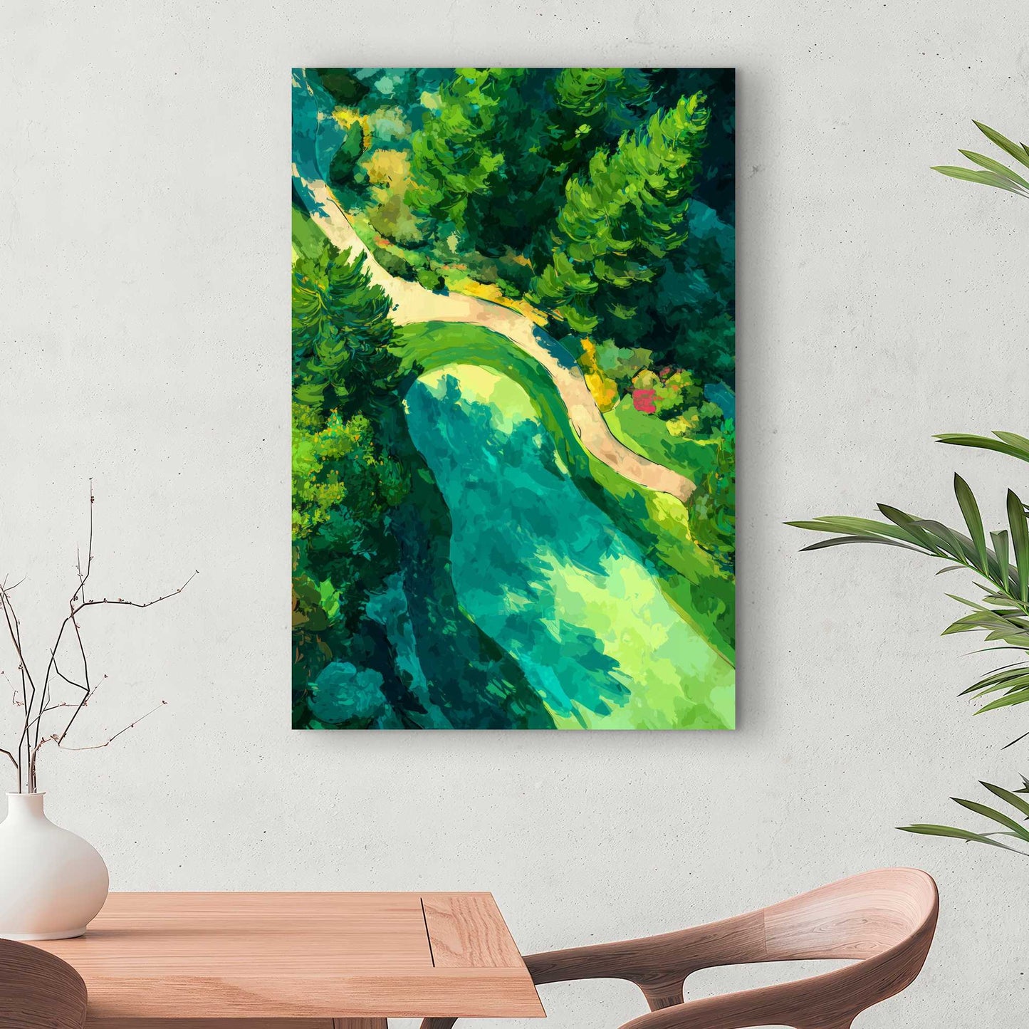 Peaceful Course - Modern Man Cave Canvas for Home Decor