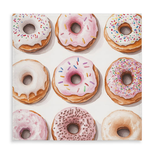 Donuts White Indoor Outdoor Tablecloth | Stylish