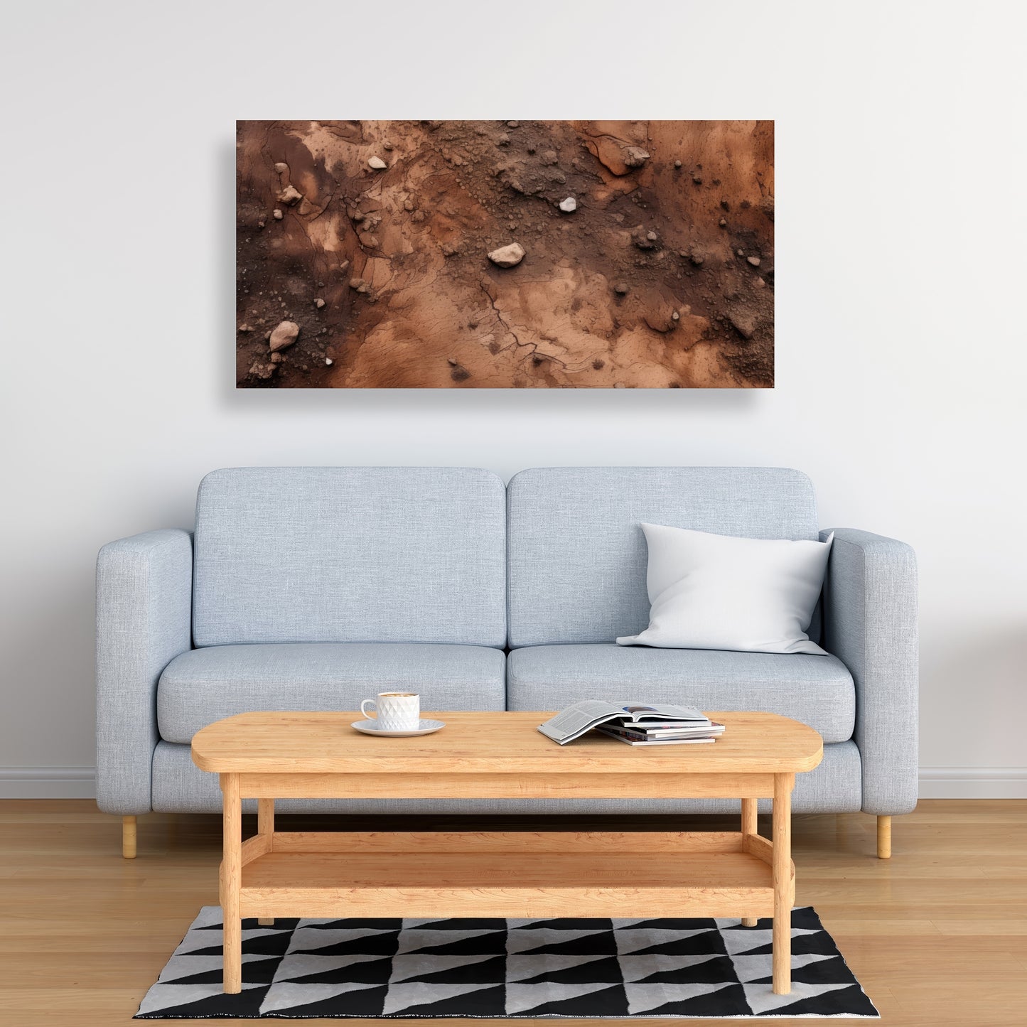Mud and stones - 32"x32" Canvas