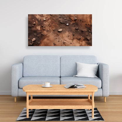 Mud and stones - 32"x32" Canvas
