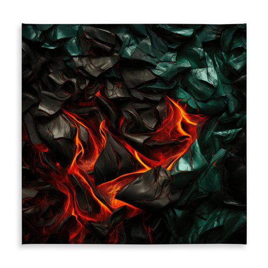 Imminent rupture Black Indoor Outdoor Tablecloth