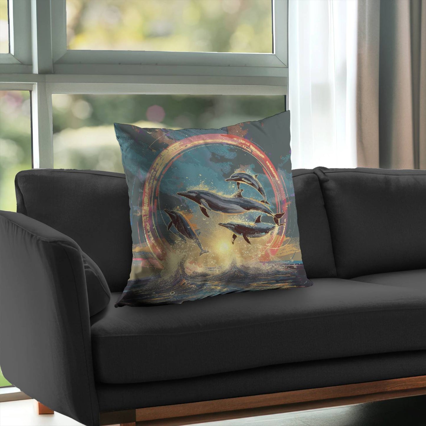 Jump - Throw pillow - Print on demand