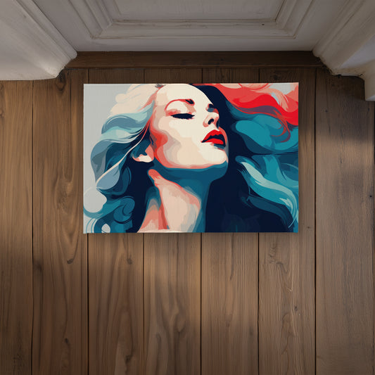 Beauty at its purest - Turquoise Indoor Outdoor Door Mat