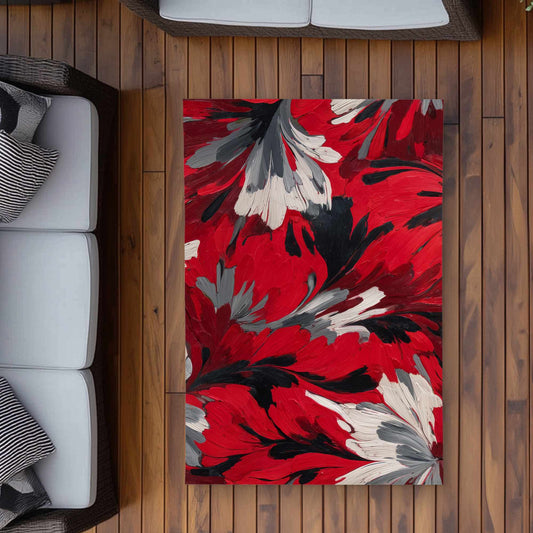 Tapis d'extérieur Red Flow | Tapis de décoration élégant