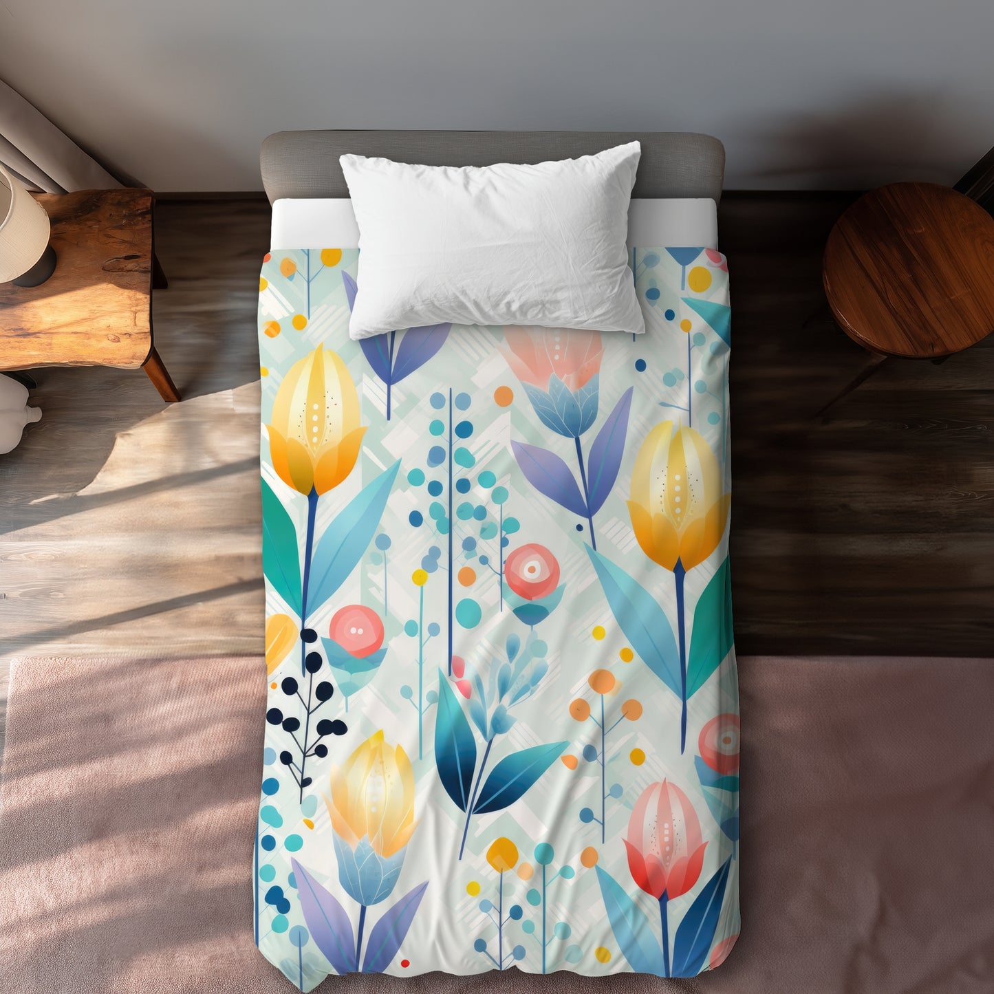 Calming Scents White Duvet Cover - Home Decor Essentials