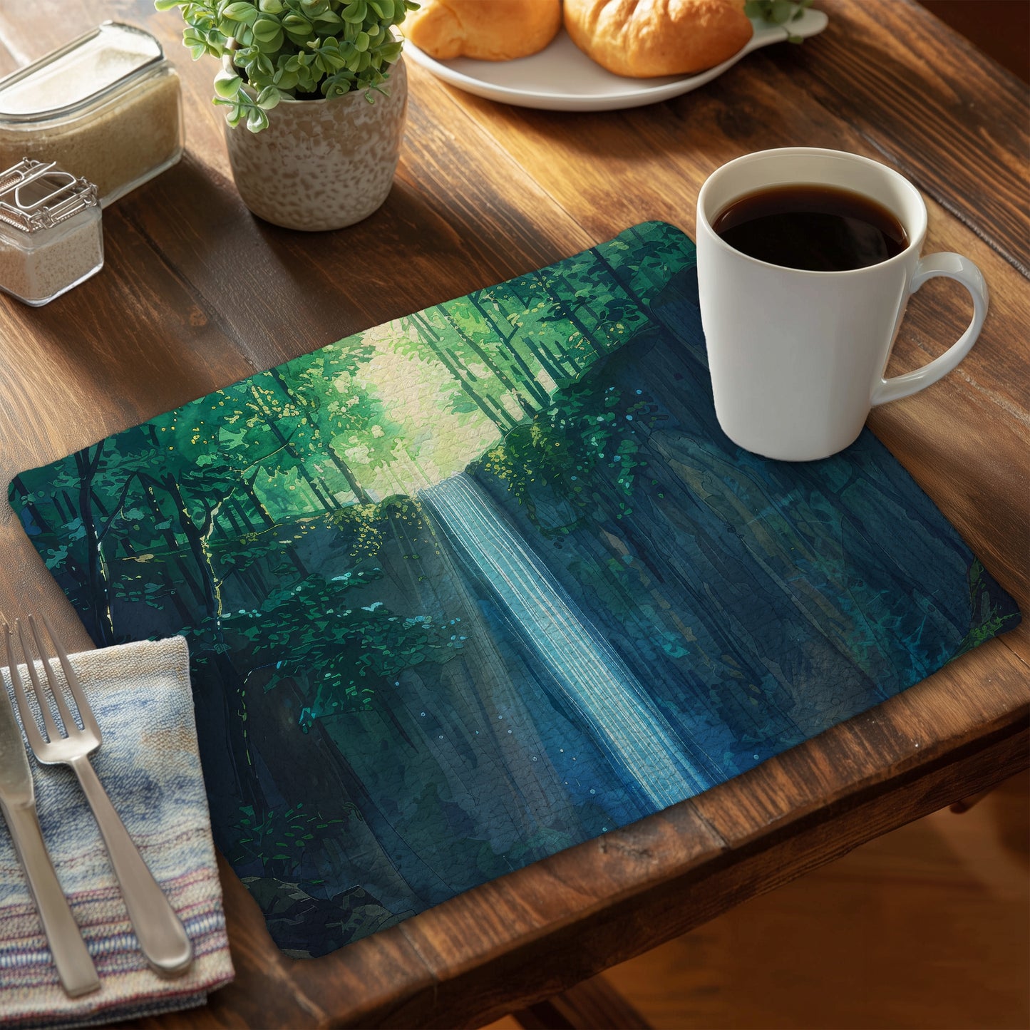 Waterfall Braided Polyester Placemat | Stylish Home Decor