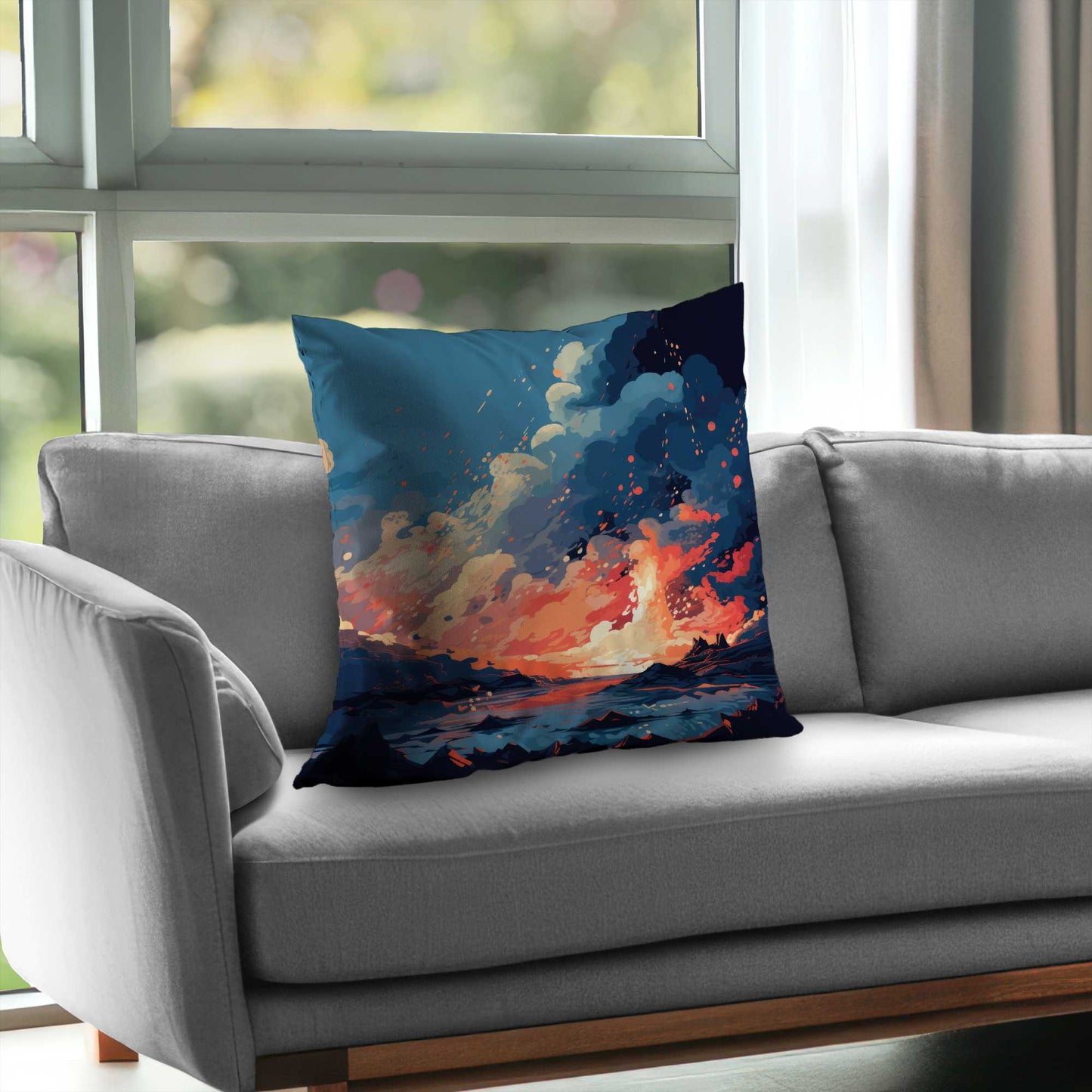 Le magma n'attend pas - Coussin décoratif en sergé de polyester pour la maison