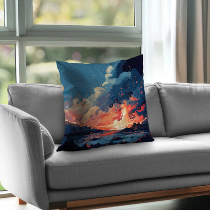 Le magma n'attend pas - Coussin décoratif en sergé de polyester pour la maison