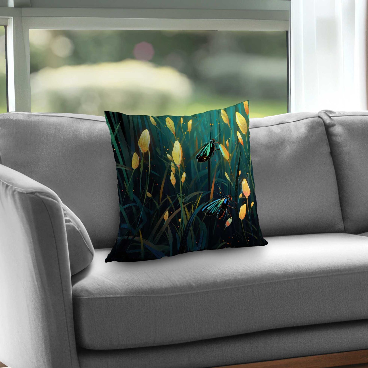 Appealing Yellow Poly Twill Throw Pillow Insert