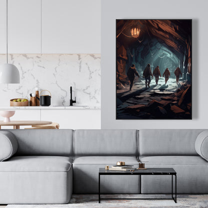 The catacombs - 36"x36" Framed canvas