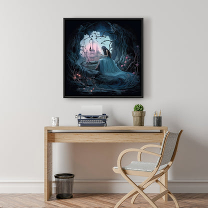 Morose cave - 36"x36" Framed canvas