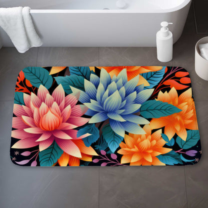 Tapis de bain « Bouquet de couleurs » | Tapis décoratif élégant pour la salle de bain