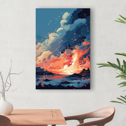 Magma does not wait - 32"x32" Canvas