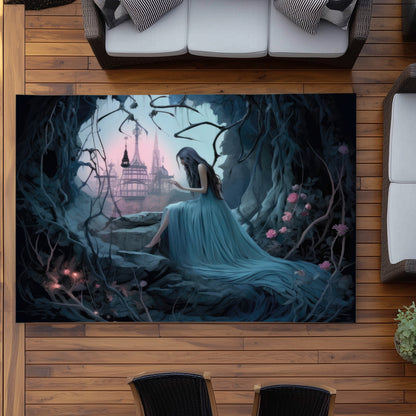Morose Cave - Pink Outdoor Area Rug for Home Decor