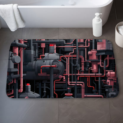 Dark pipes - 17"x24" Bath mat