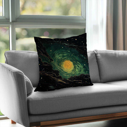 Coussin décoratif en sergé polyester « Turmoil in Space » | Accessoire de décoration intérieure