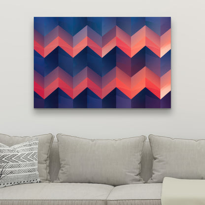 Heat Waves - Red Canvas Art for Home Decor | Vibrant Design