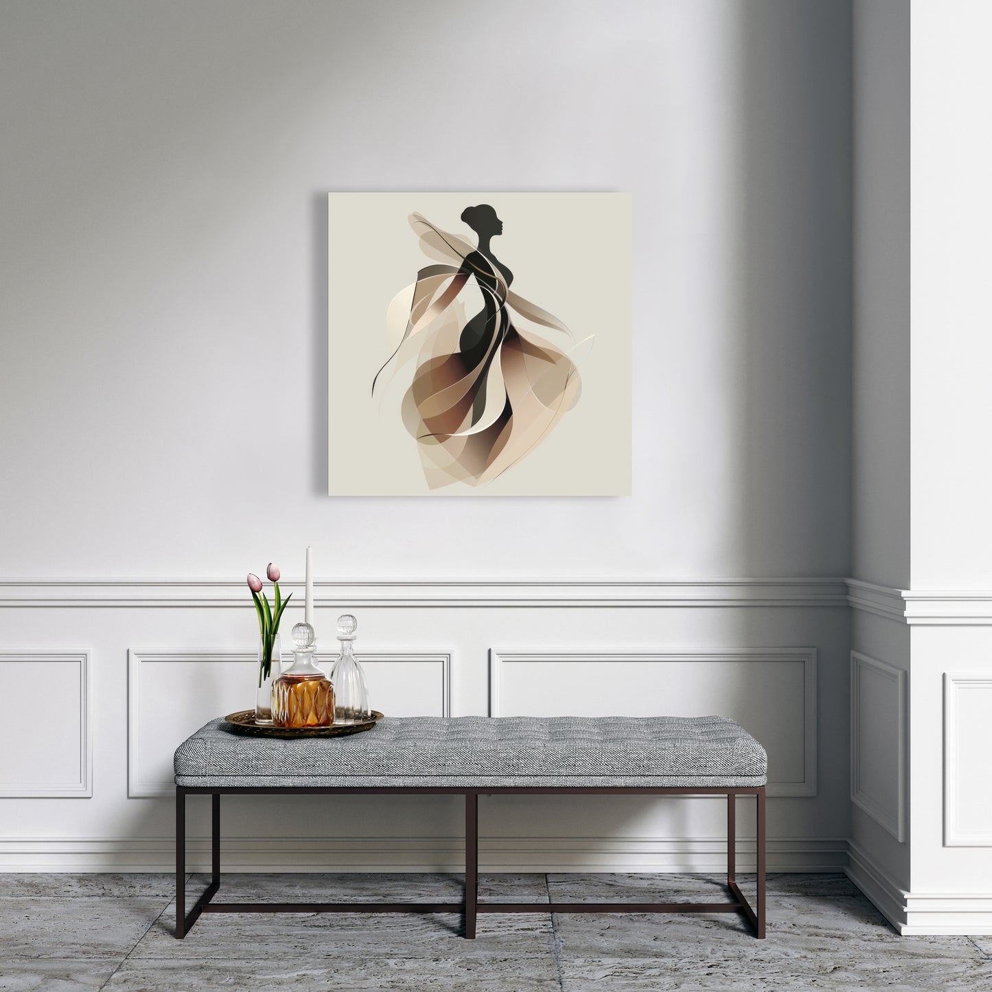 Classy silhouette - 32"x32" Canvas