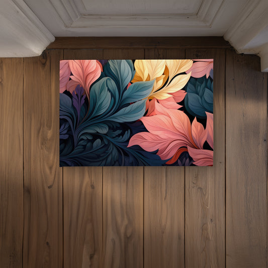 Pastel Bloom Gray Indoor Outdoor Door Mat - Home Decor Essentials
