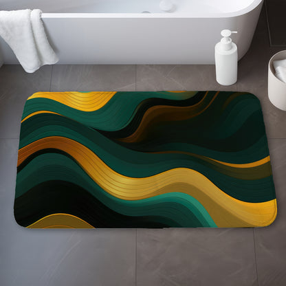Golden Harmony - Yellow Bath Mat for Home Decor | Cozy Style