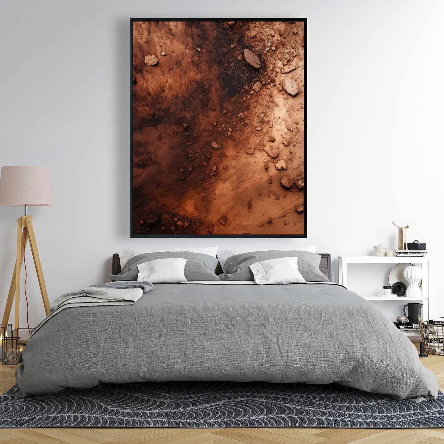 Digging - 36"x36" Framed canvas