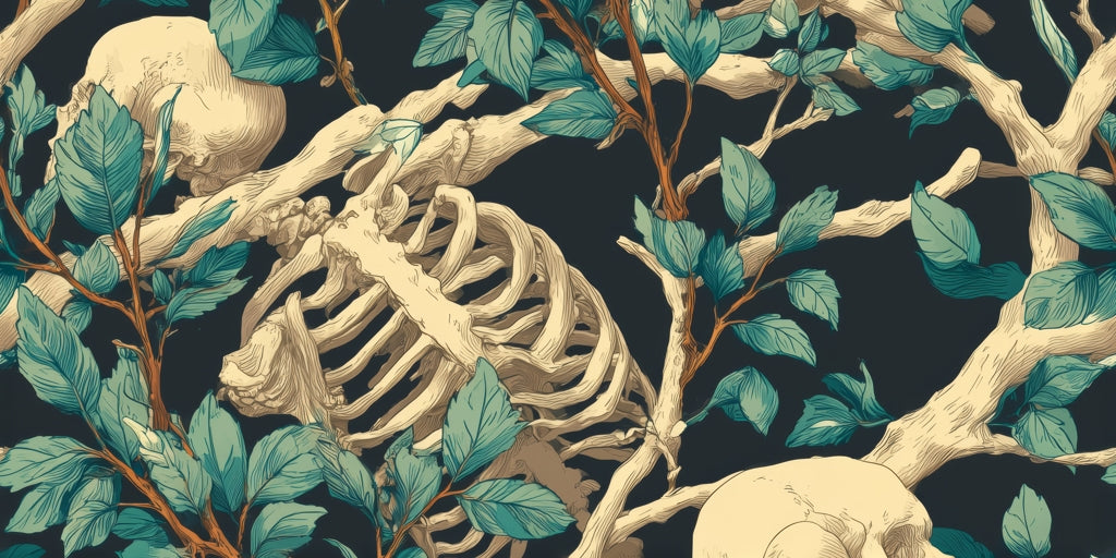 Sticks and Skulls Desk Mat - Stylish Home Decor Accent