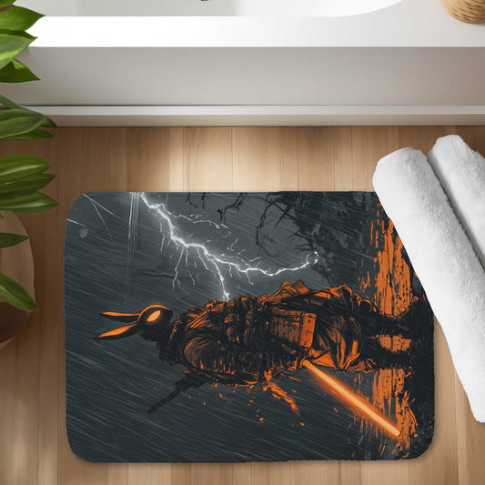 War machine Orange Bath Mat - Stylish Home Decor Accent
