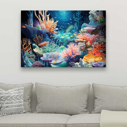 The Reef - Orange Canvas Art for Home Decor | Stylish Accent